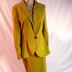 Vintage Timeless Poly Suede Maxi 3 Piece Suit